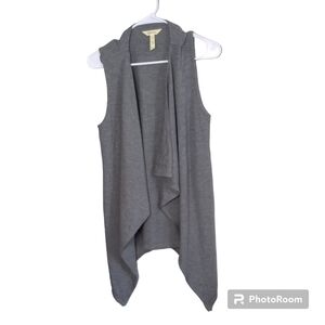 Matilda Jane NWOT Count it Out Open Drape‎ Front Vest Small Grey Cardigan